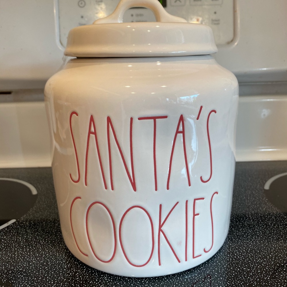 Rae Dunn Christmas Santa’s Cookies Canister